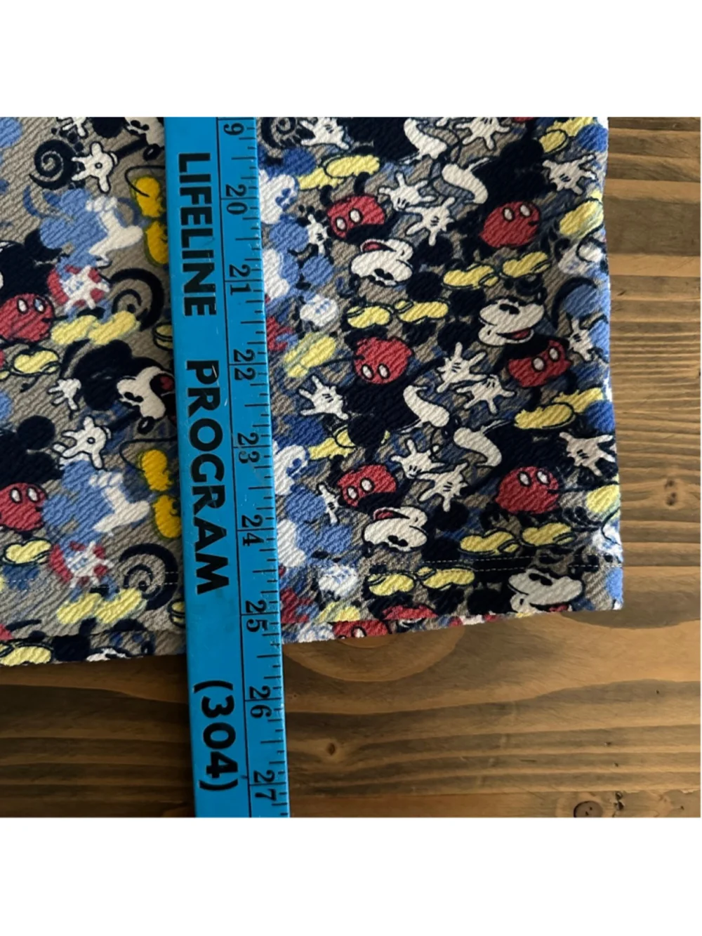LuLaRoe Disney Mickey Mouse Pencil Skirt 2XL Blue Red Stretch